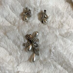 Costume Jewelry Set, Earrings And Brooch‎